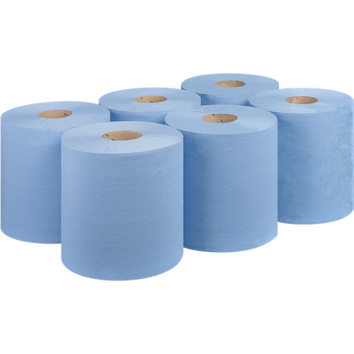 Blue centre feed rolls - blue, 6